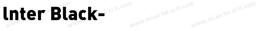 lnter Black字体转换